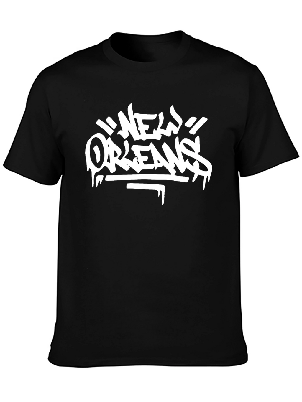 New Orleans Graffiti Style Black T-Shirt