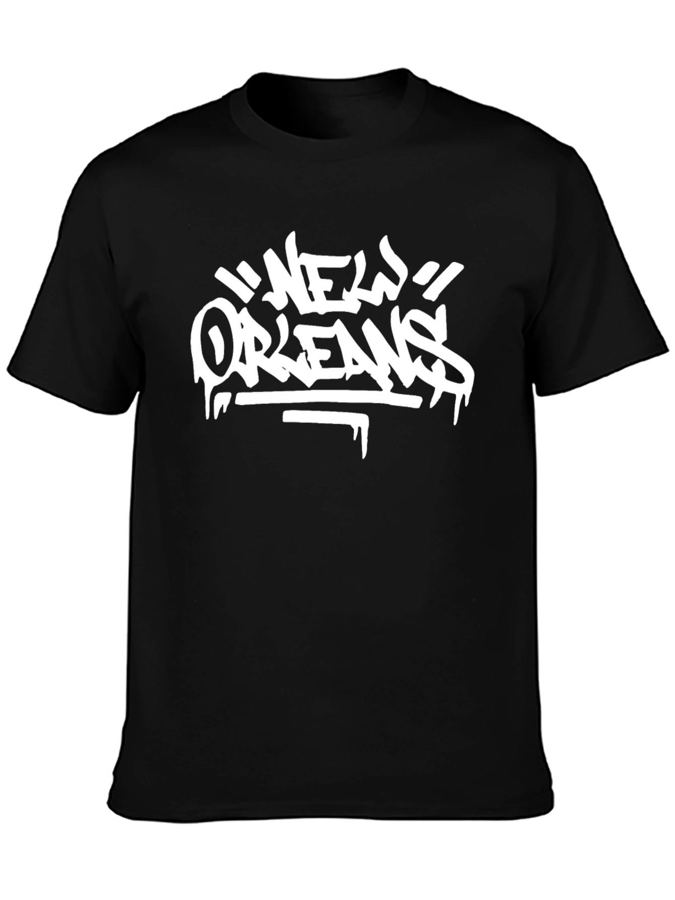 New Orleans Graffiti Style Black T-Shirt
