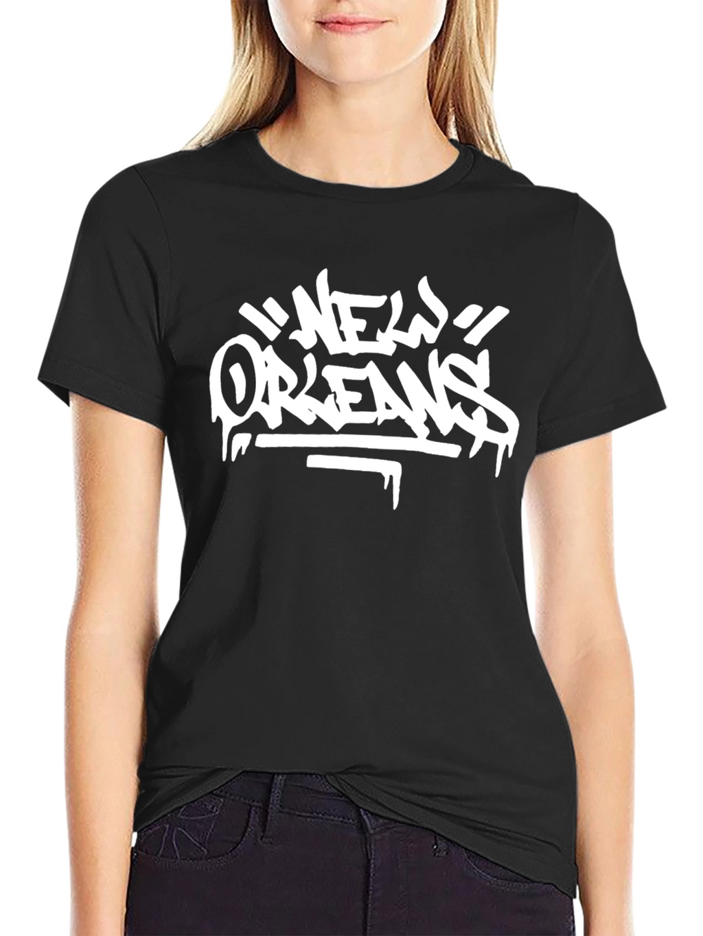New Orleans Graffiti Style Black T-Shirt