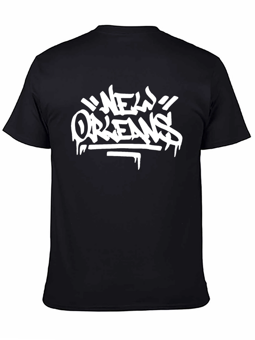 New Orleans Graffiti Style Black T-Shirt