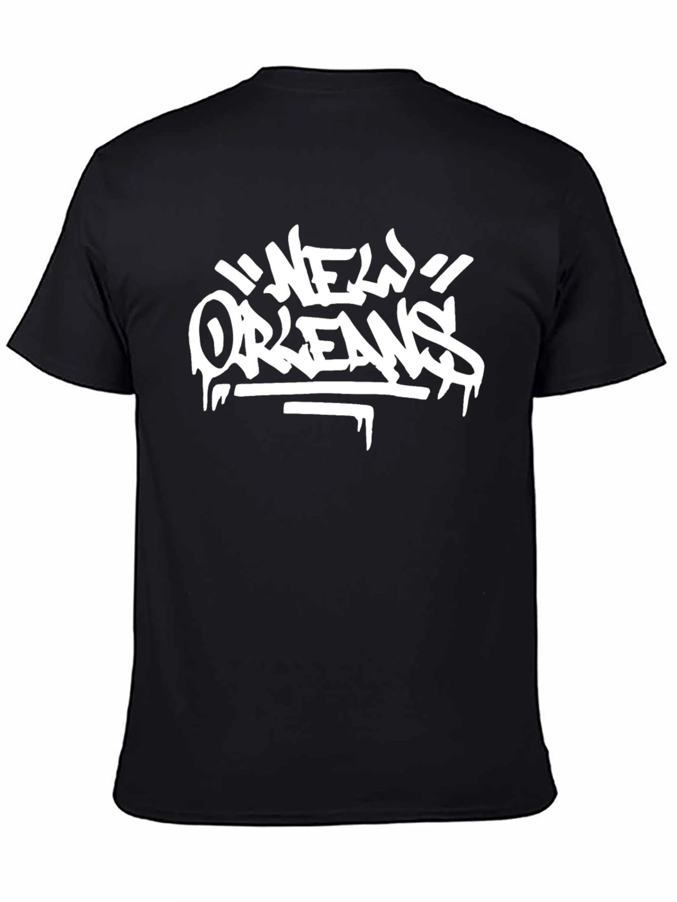 New Orleans Graffiti Style Black T-Shirt