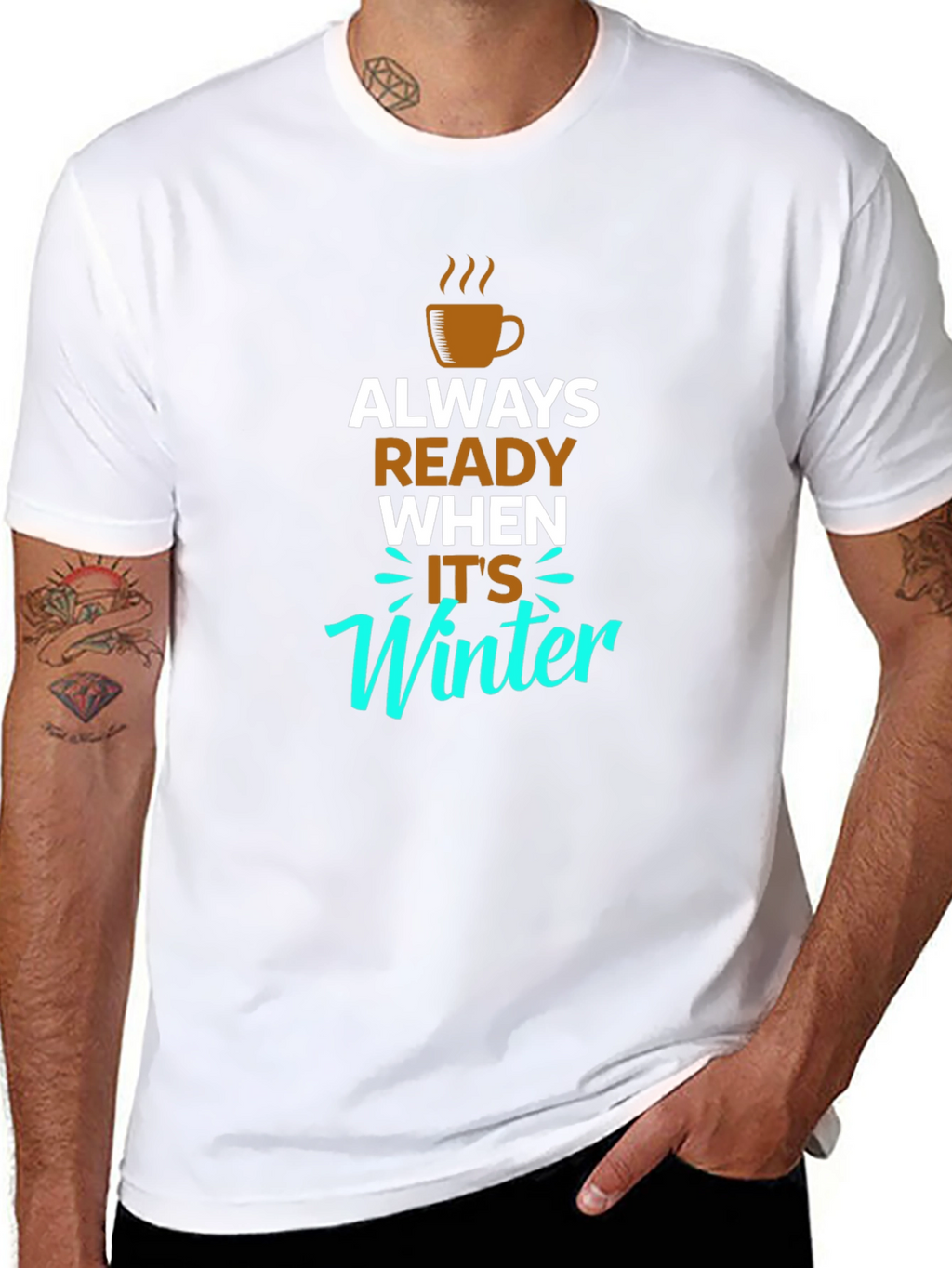 Always Ready When Its Winter Black T-Shirt