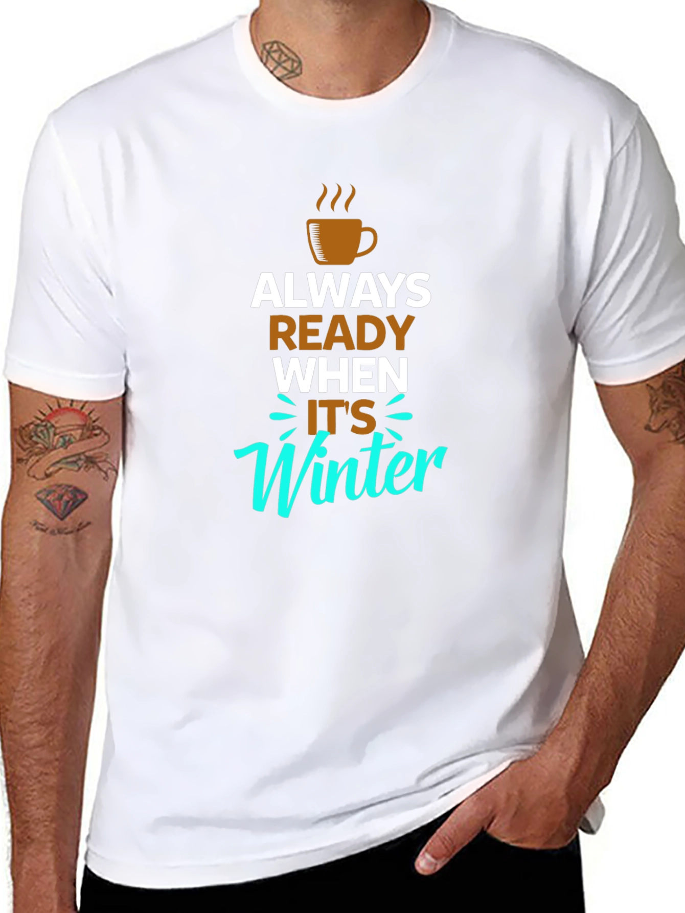 Always Ready When Its Winter Black T-Shirt
