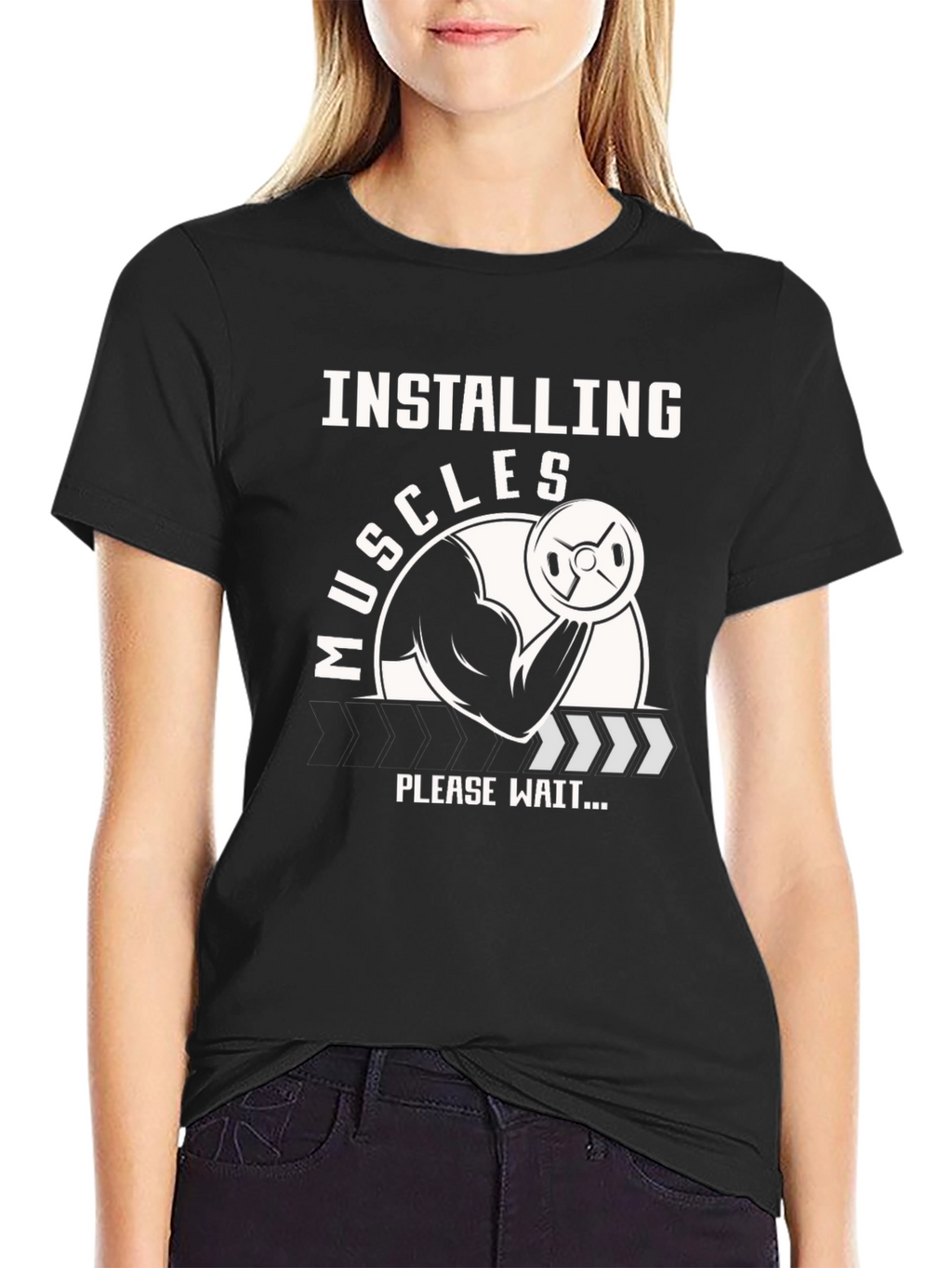 Installing Muscles T-Shirt - Gym Workout Apparel