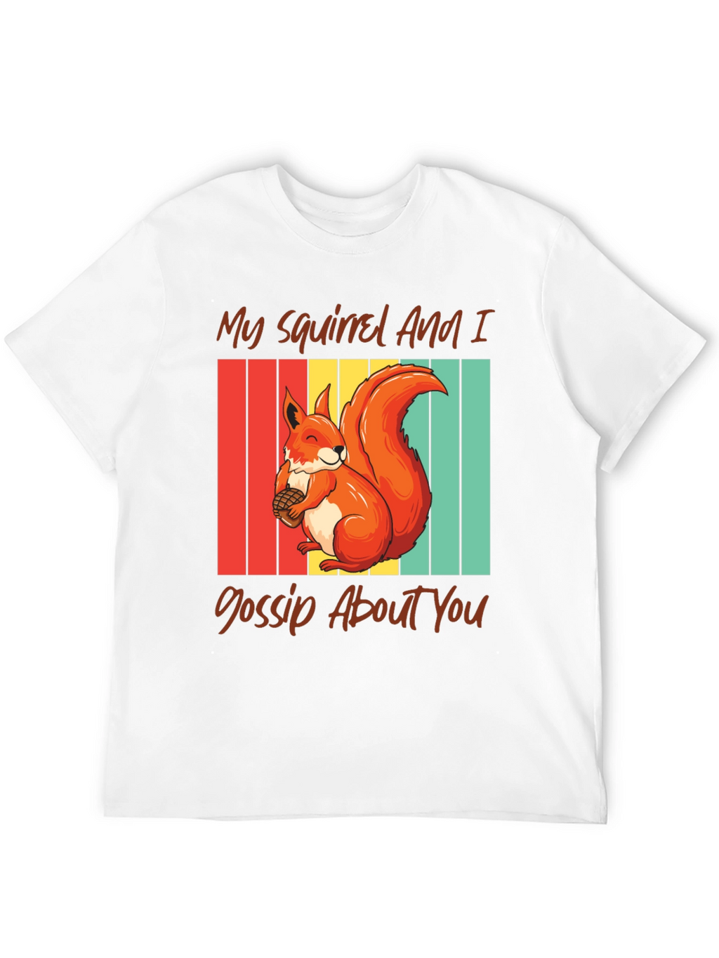 Squirrel Gossip Tee: Retro Style