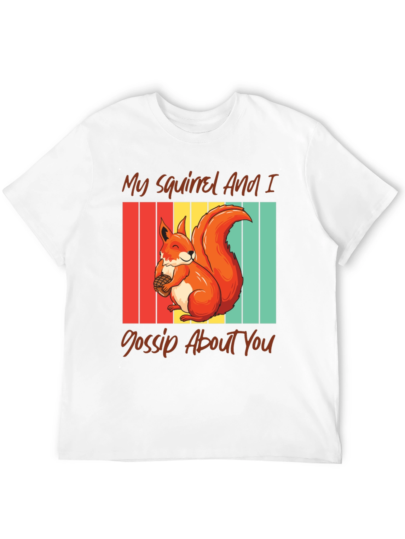 Squirrel Gossip Tee: Retro Style