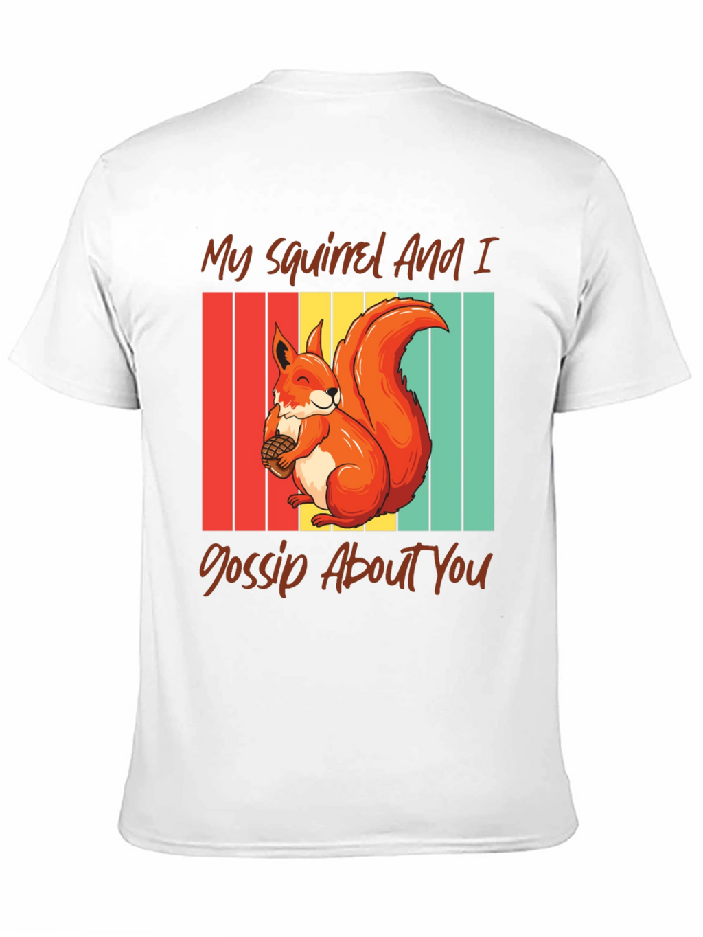 Squirrel Gossip Tee: Retro Style
