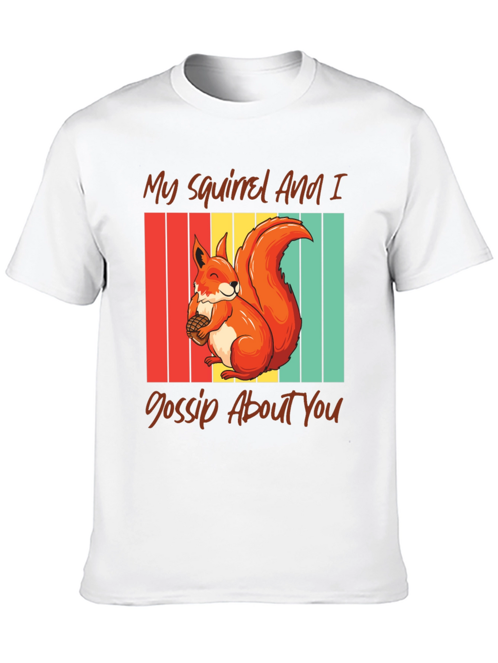 Squirrel Gossip Tee: Retro Style