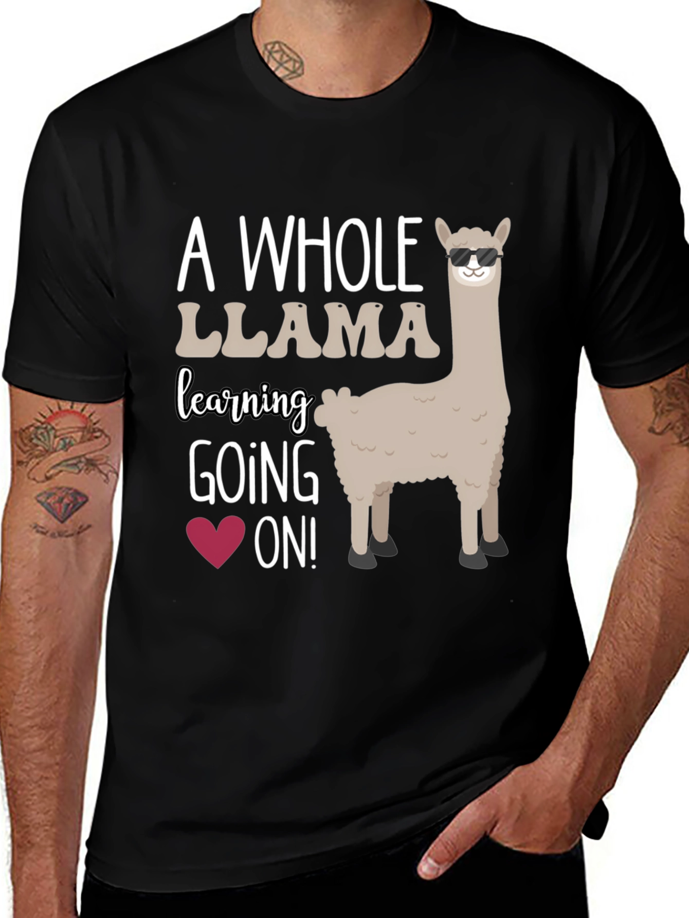 Cool Llama Teacher T-Shirt - Learning is Fun!