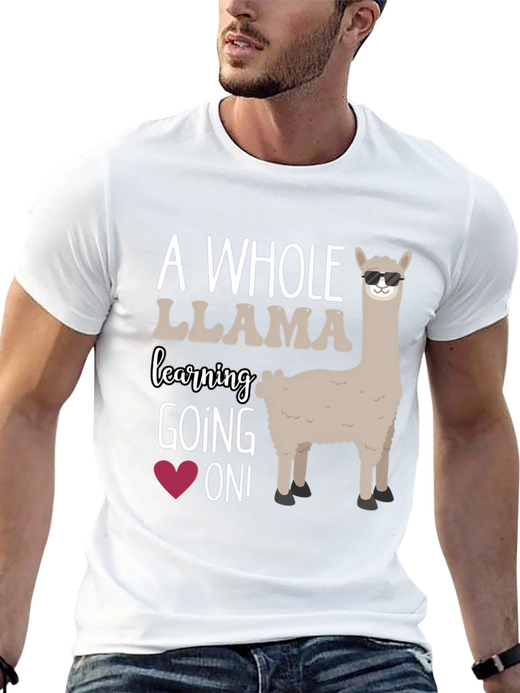 Cool Llama Teacher T-Shirt - Learning is Fun!