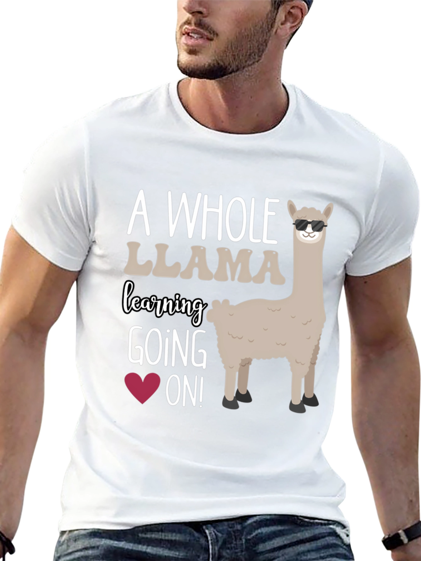 Cool Llama Teacher T-Shirt - Learning is Fun!