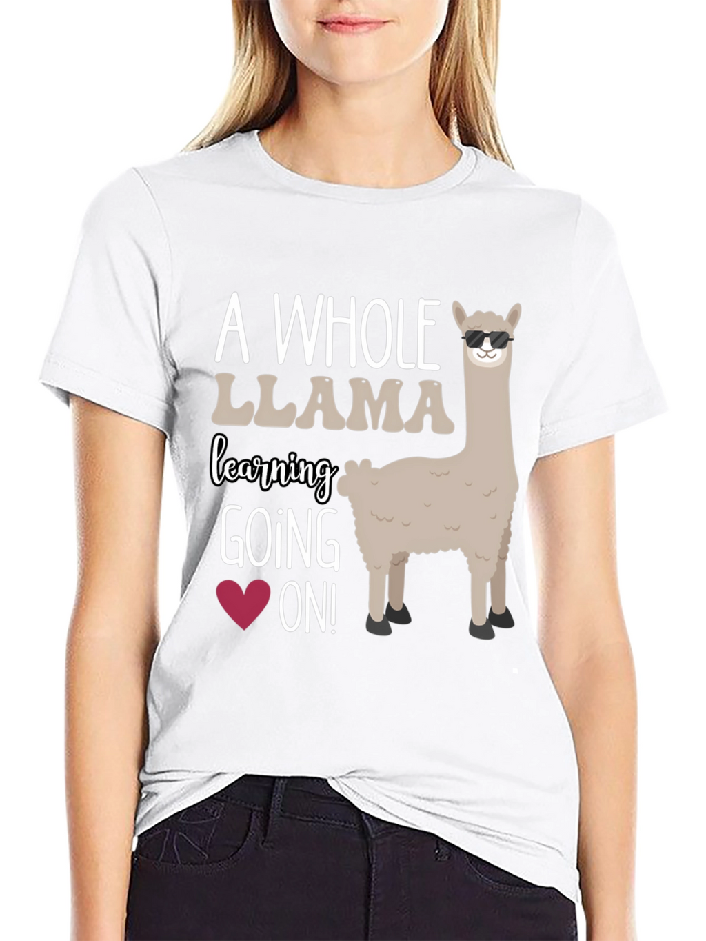 Cool Llama Teacher T-Shirt - Learning is Fun!