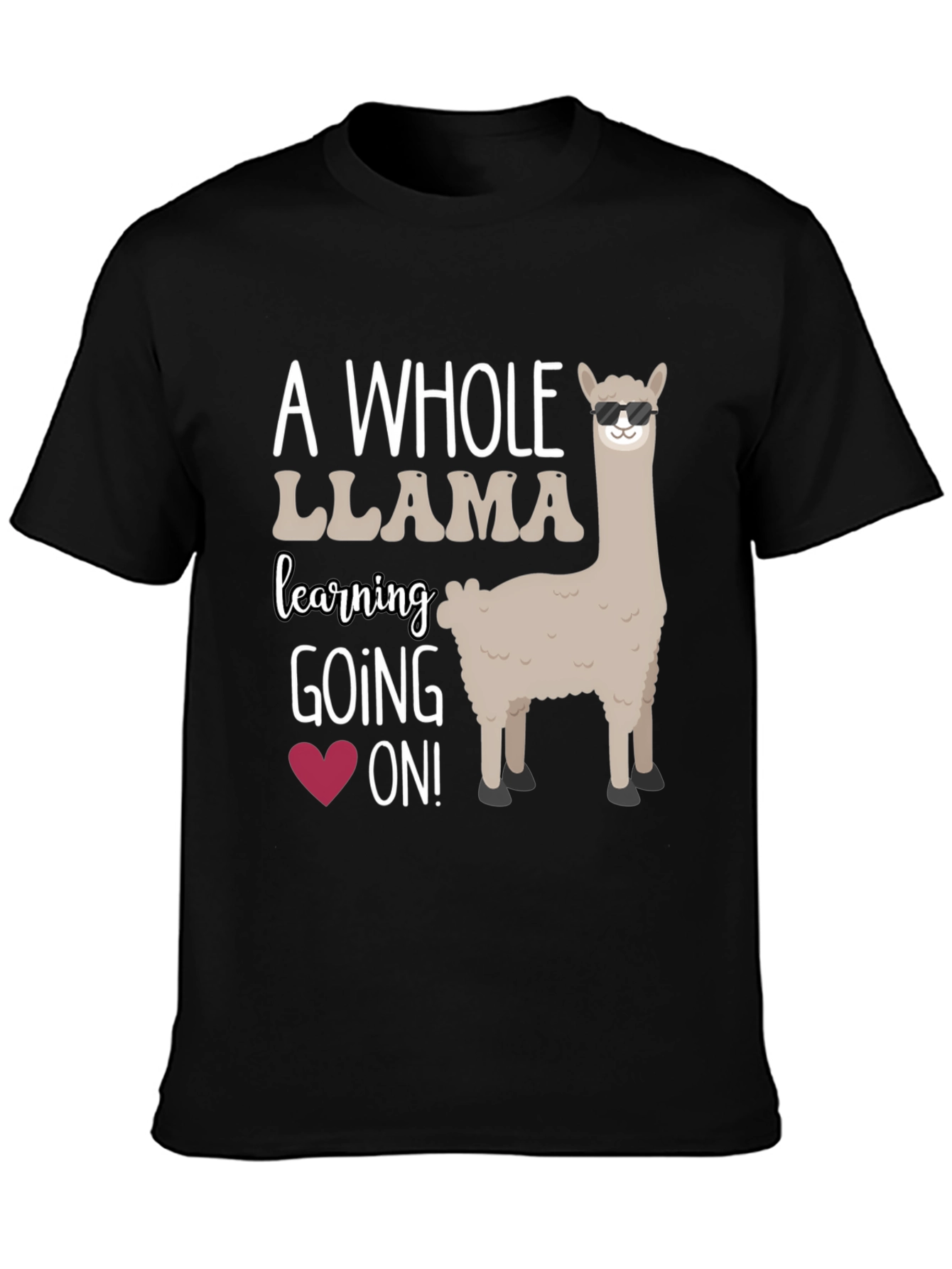 Cool Llama Teacher T-Shirt - Learning is Fun!
