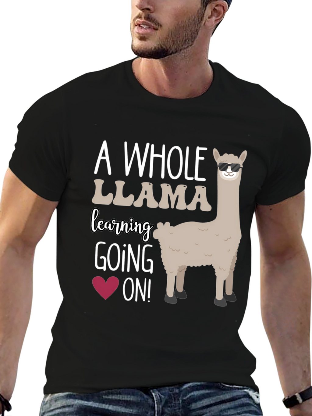 Cool Llama Teacher T-Shirt - Learning is Fun!
