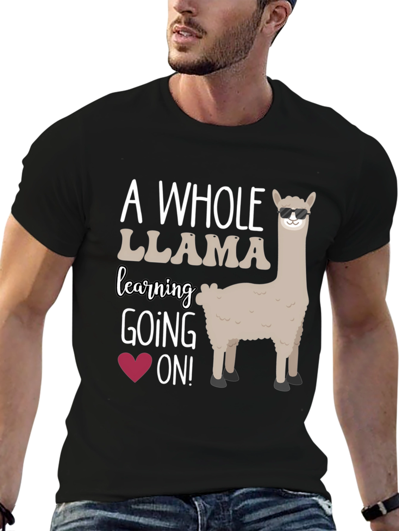 Cool Llama Teacher T-Shirt - Learning is Fun!