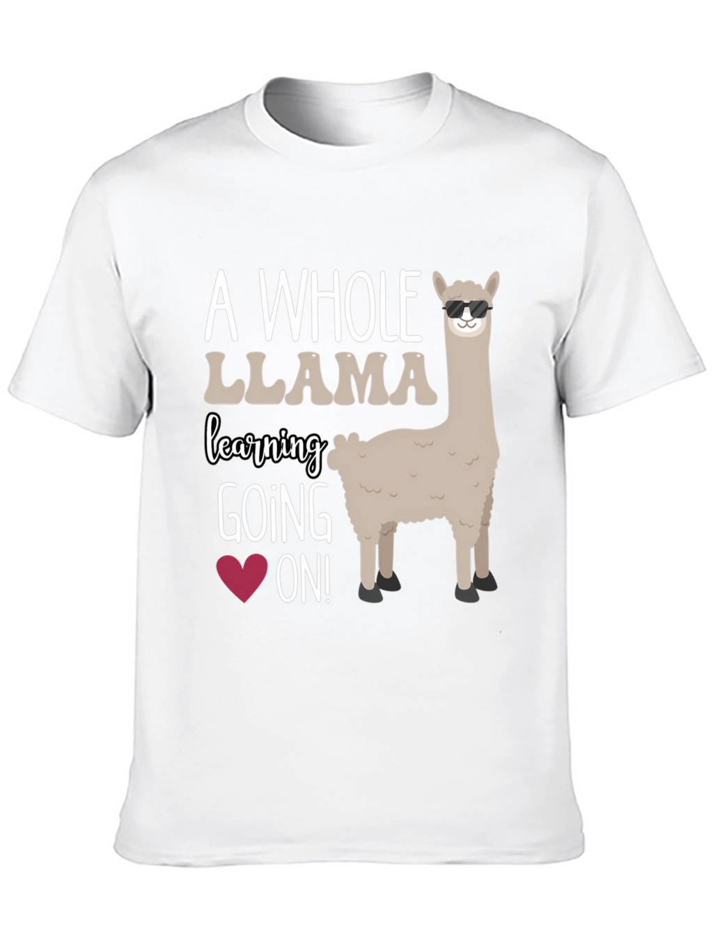 Cool Llama Teacher T-Shirt - Learning is Fun!