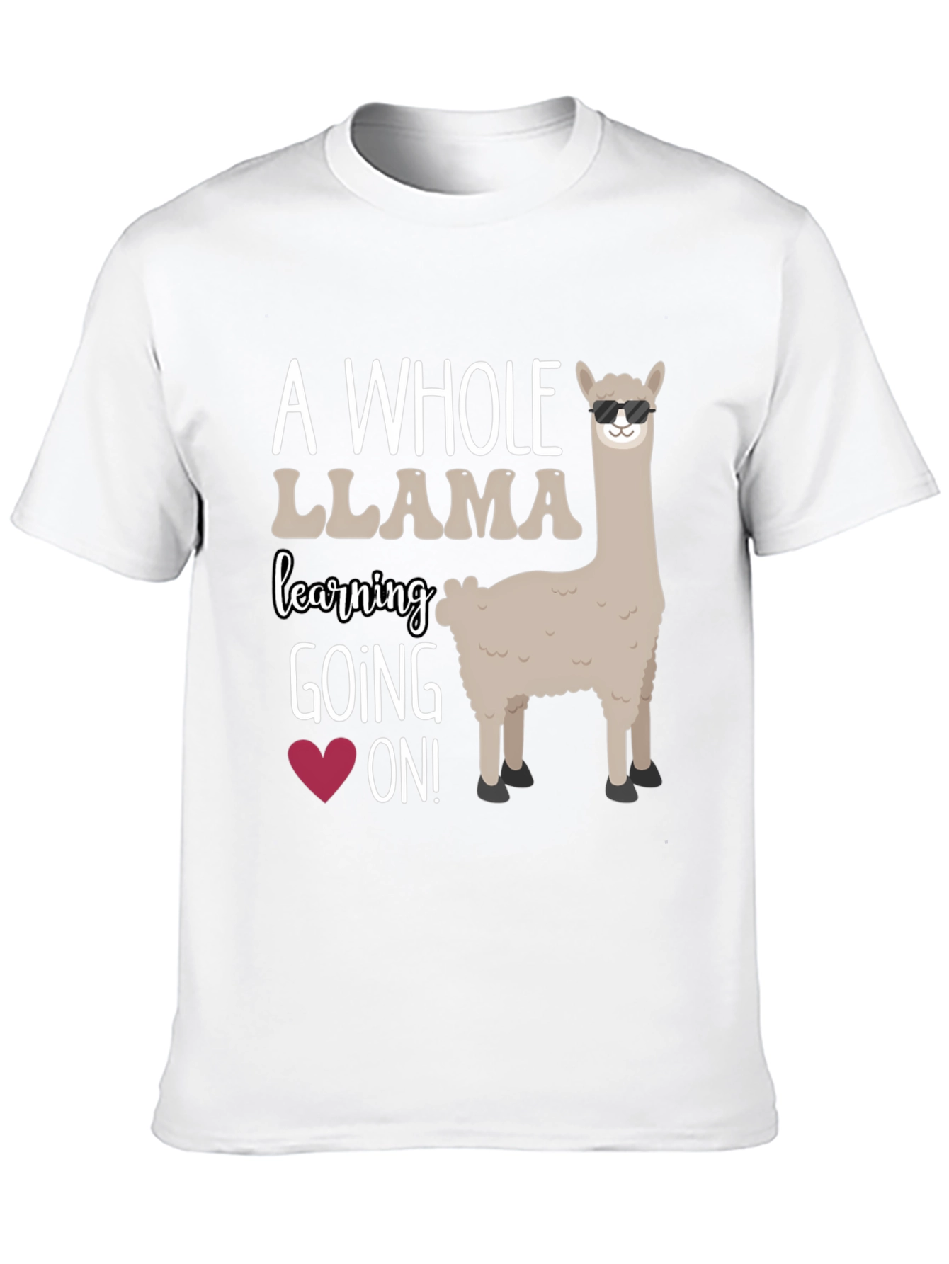 Cool Llama Teacher T-Shirt - Learning is Fun!