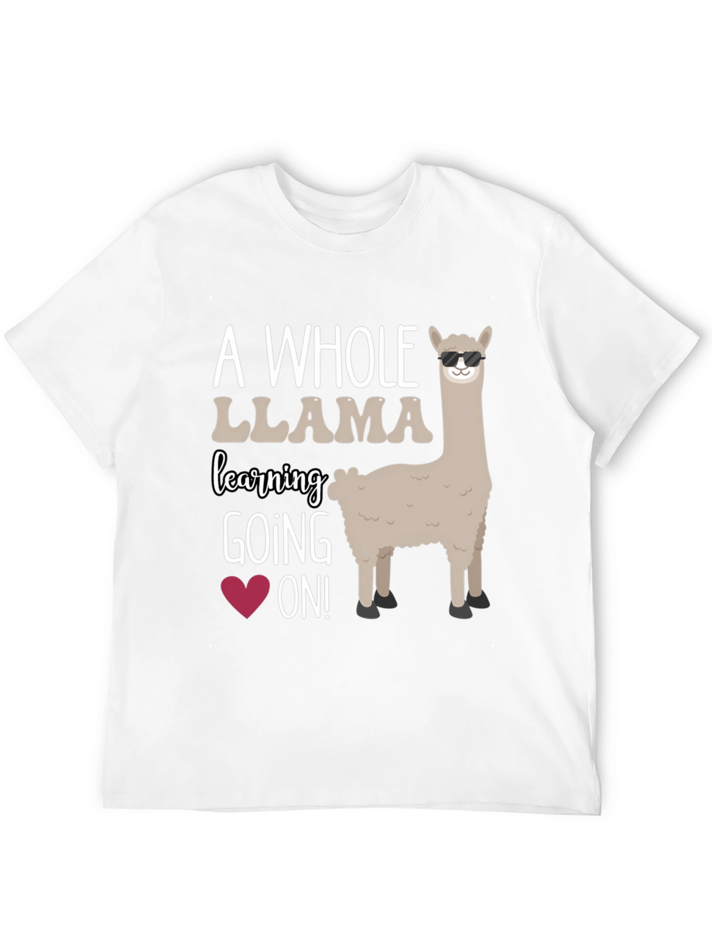 Cool Llama Teacher T-Shirt - Learning is Fun!