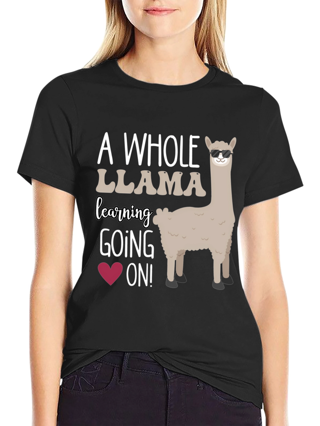 Cool Llama Teacher T-Shirt - Learning is Fun!