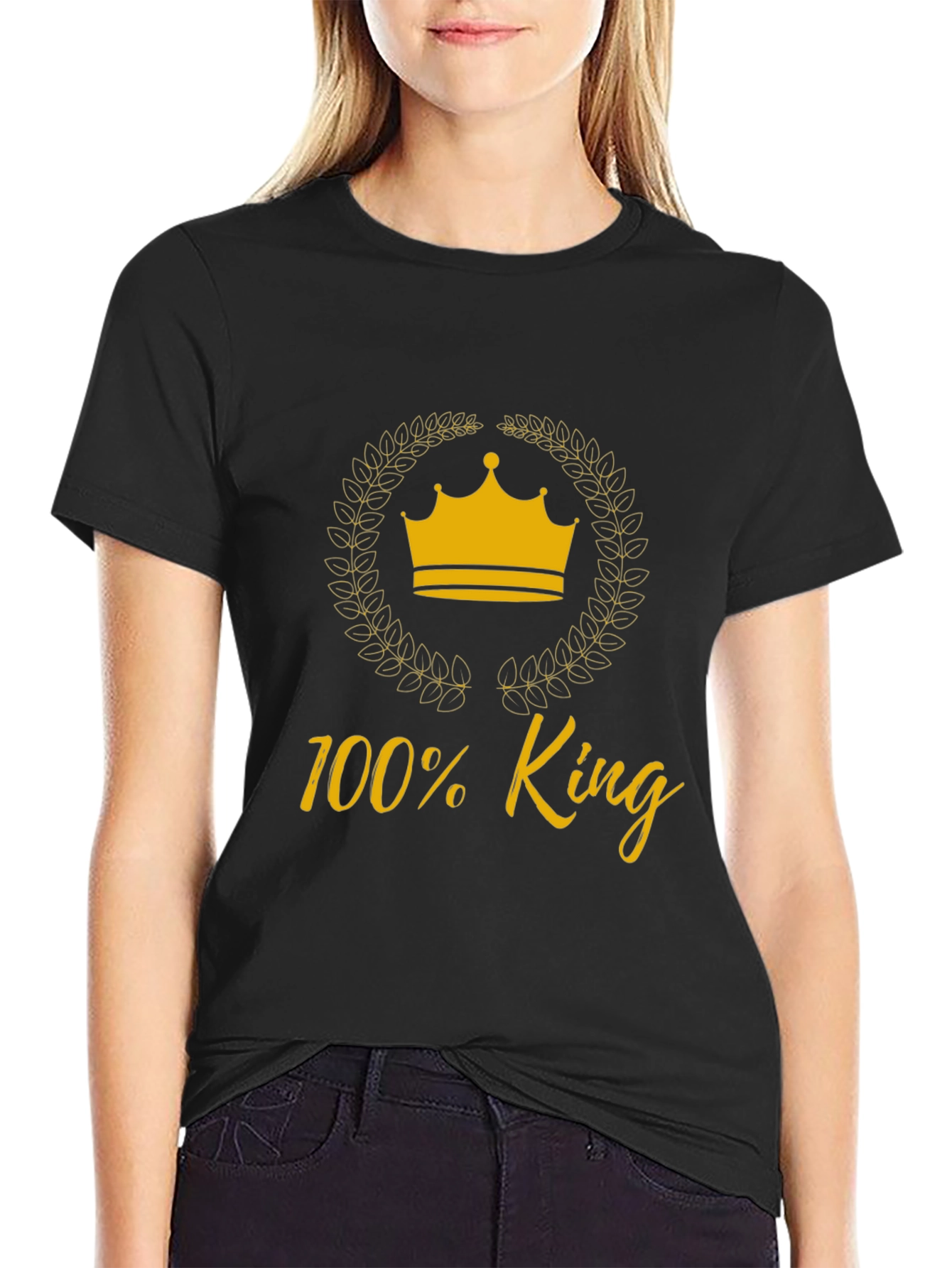 100% King Graphic Tee - Black T-Shirt