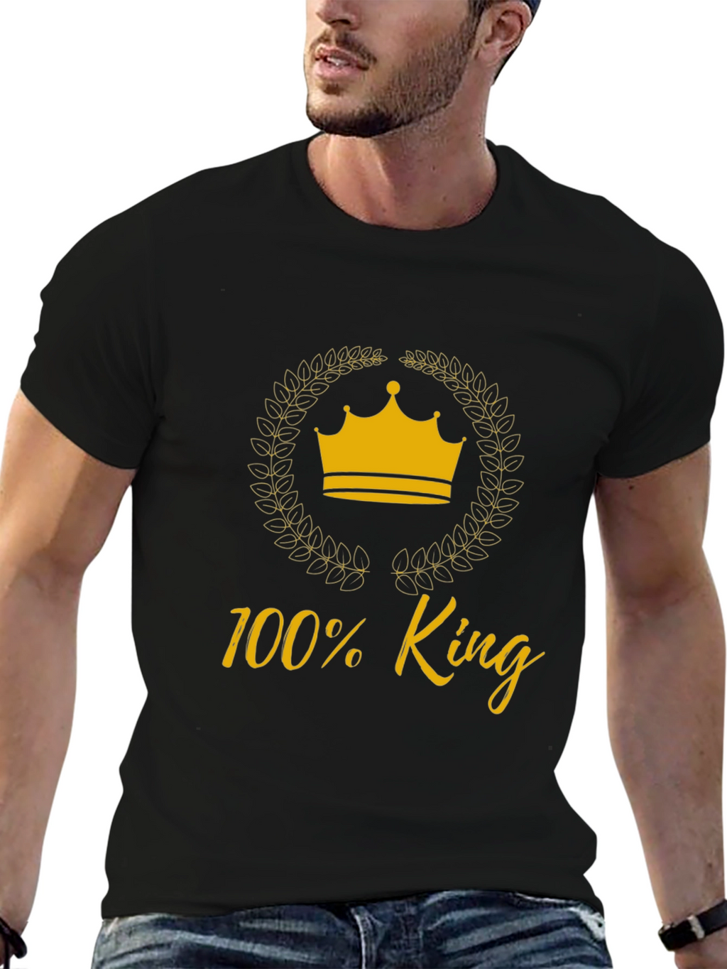 100% King Graphic Tee - Black T-Shirt