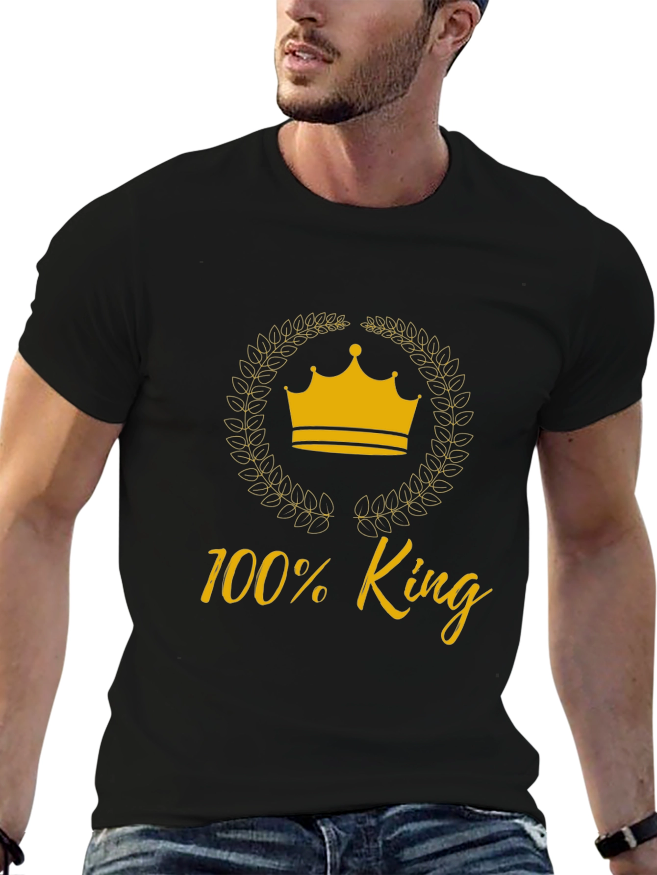 100% King Graphic Tee - Black T-Shirt