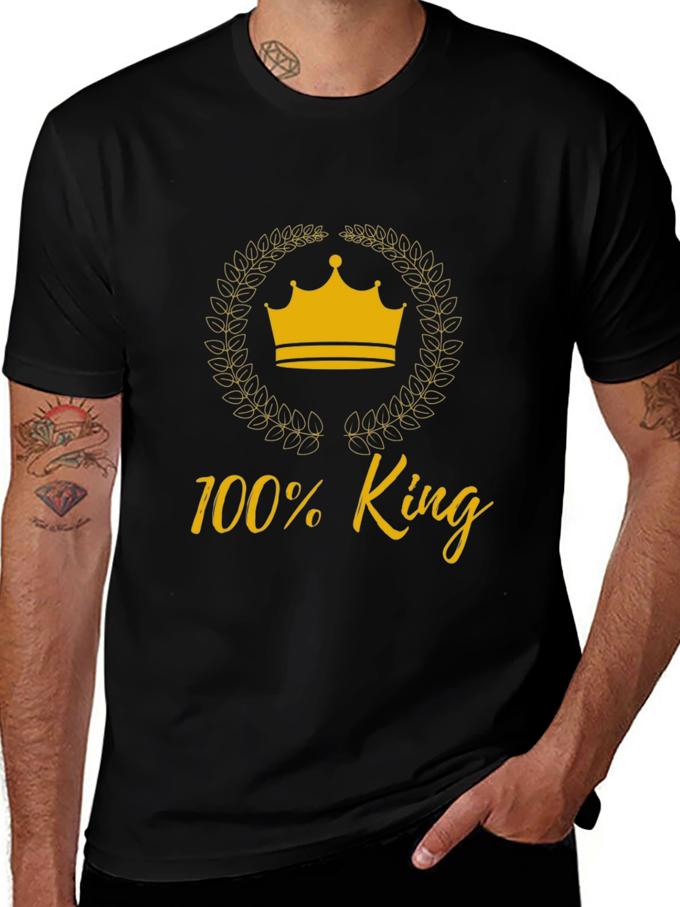 100% King Graphic Tee - Black T-Shirt