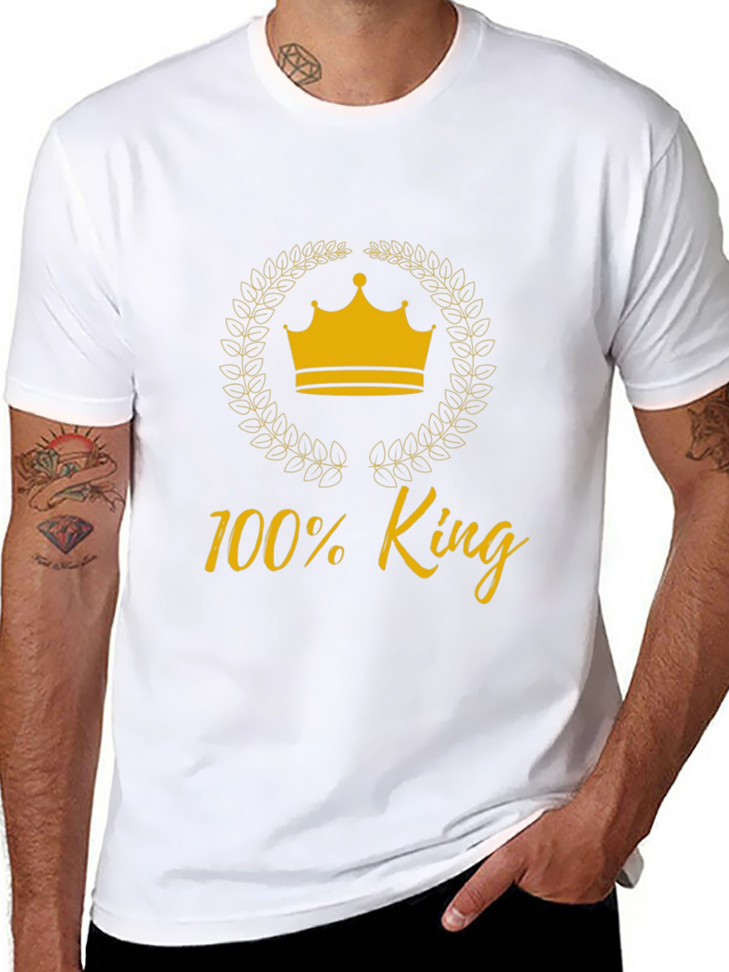100% King Graphic Tee - Black T-Shirt