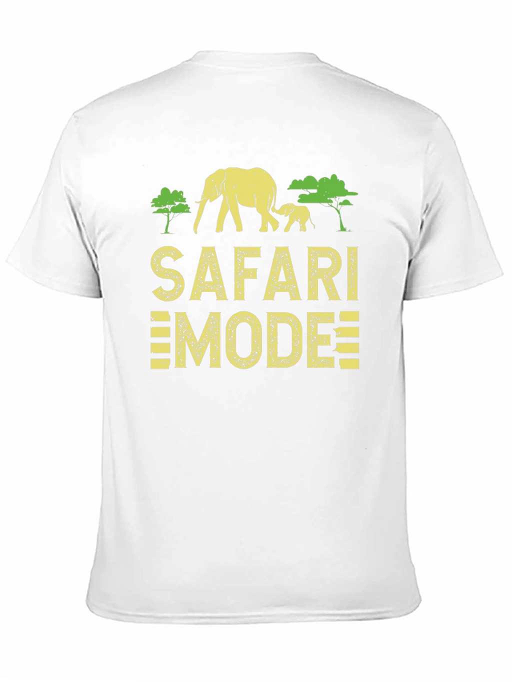 Safari Mode Black T-Shirt with Elephant Graphic