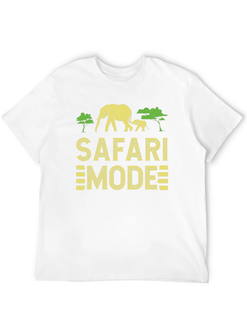 Safari Mode Black T-Shirt with Elephant Graphic