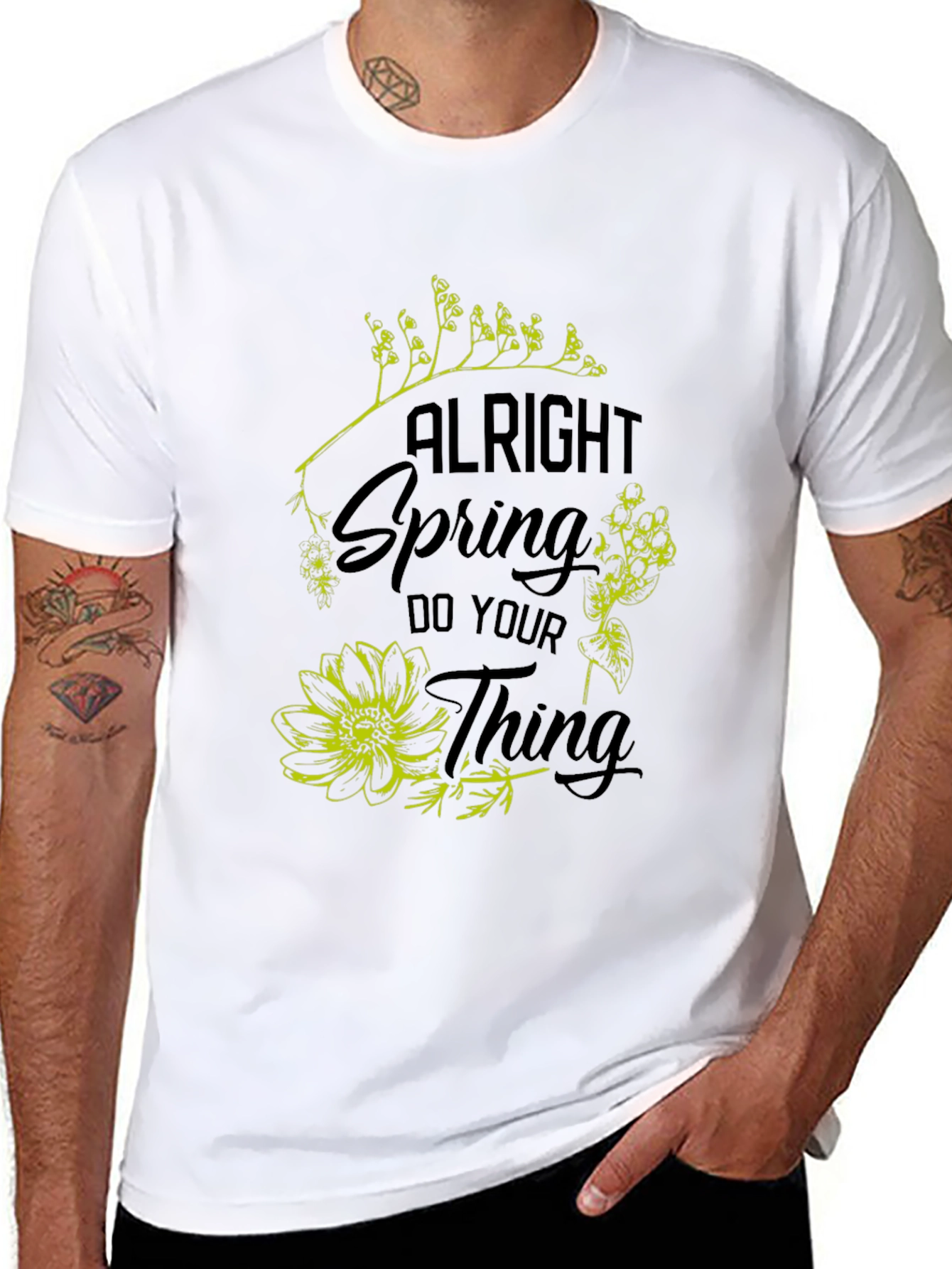 Alright Spring T-Shirt - Floral Graphic Tee