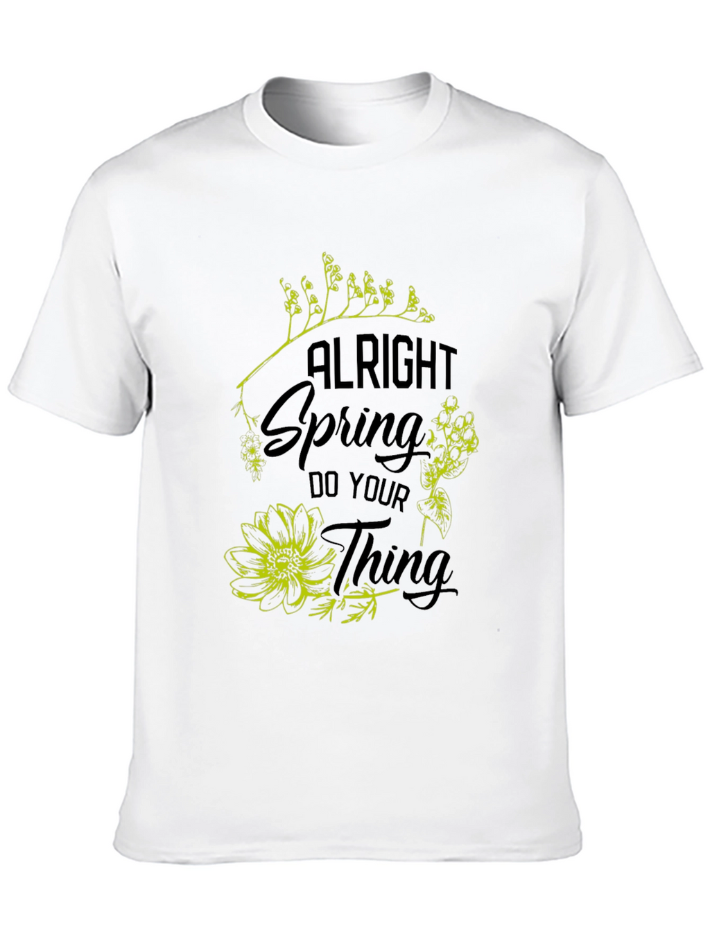 Alright Spring T-Shirt - Floral Graphic Tee