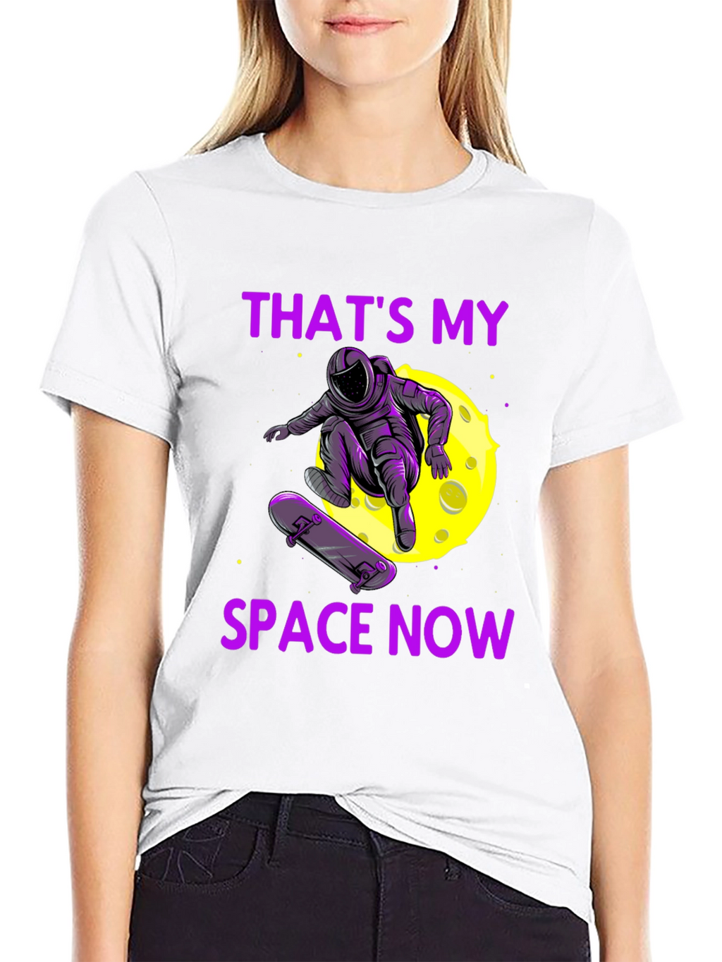 Astronaut Skateboarder Graphic Tee - Thats My Space Now
