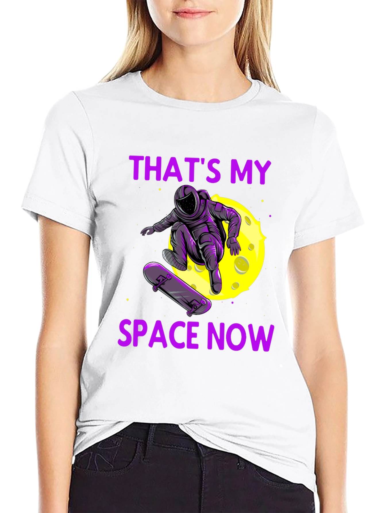 Astronaut Skateboarder Graphic Tee - Thats My Space Now