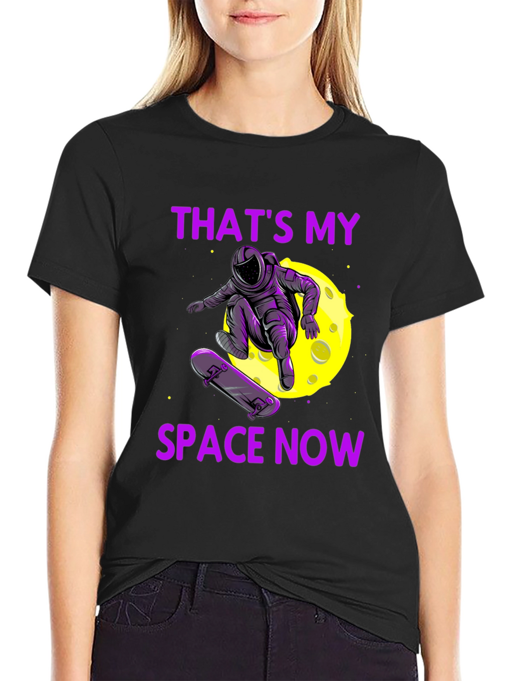Astronaut Skateboarder Graphic Tee - Thats My Space Now