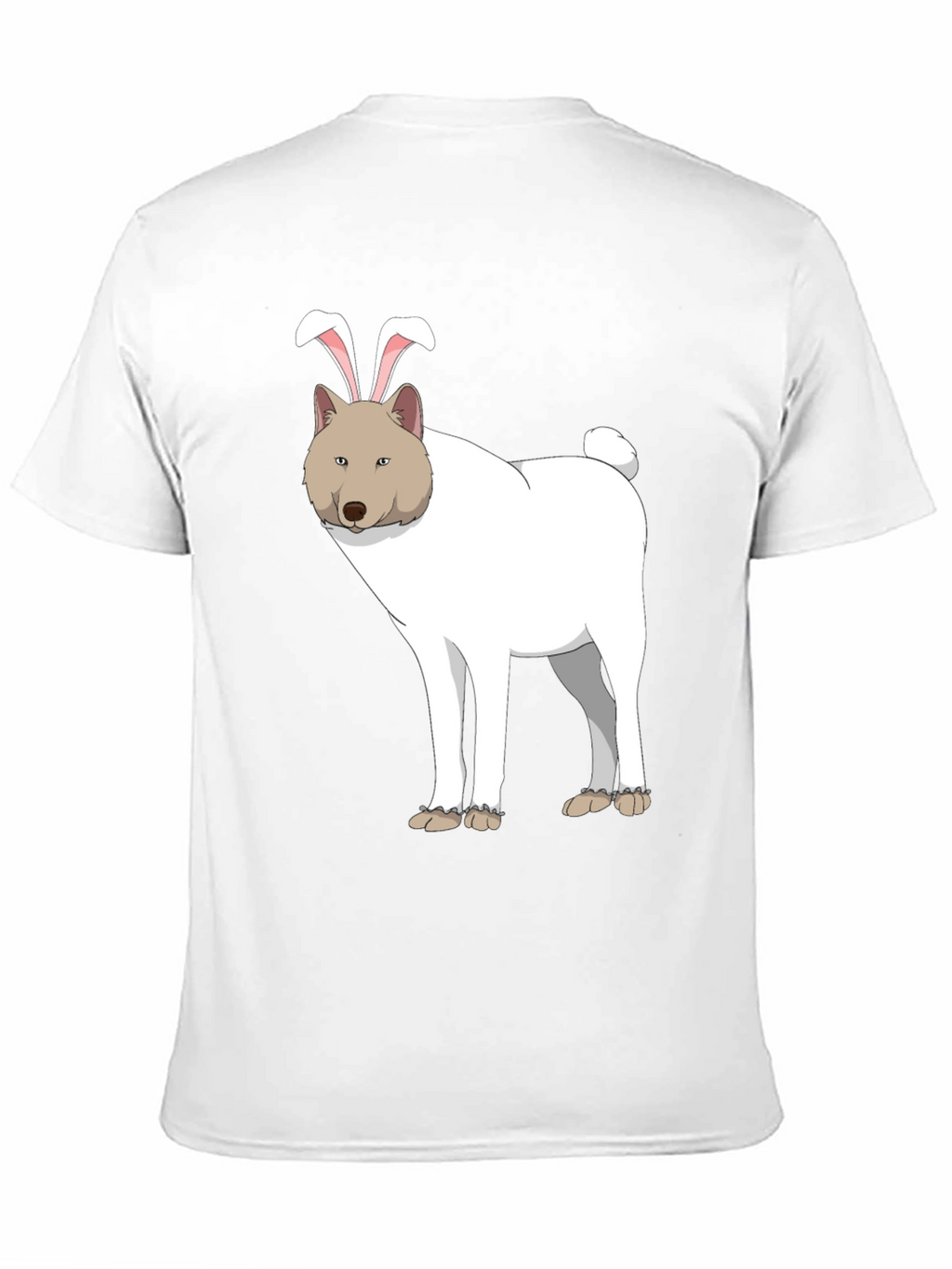 Dog with Bunny Ears Black T-Shirt