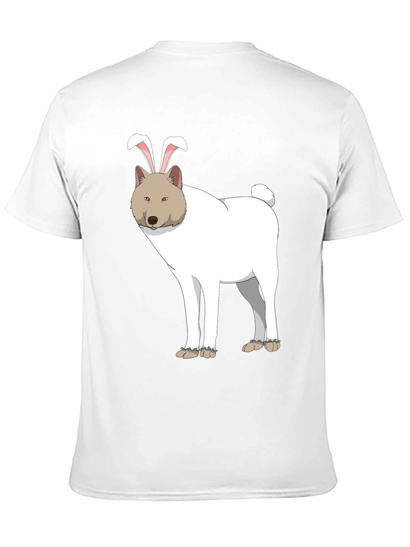 Dog with Bunny Ears Black T-Shirt