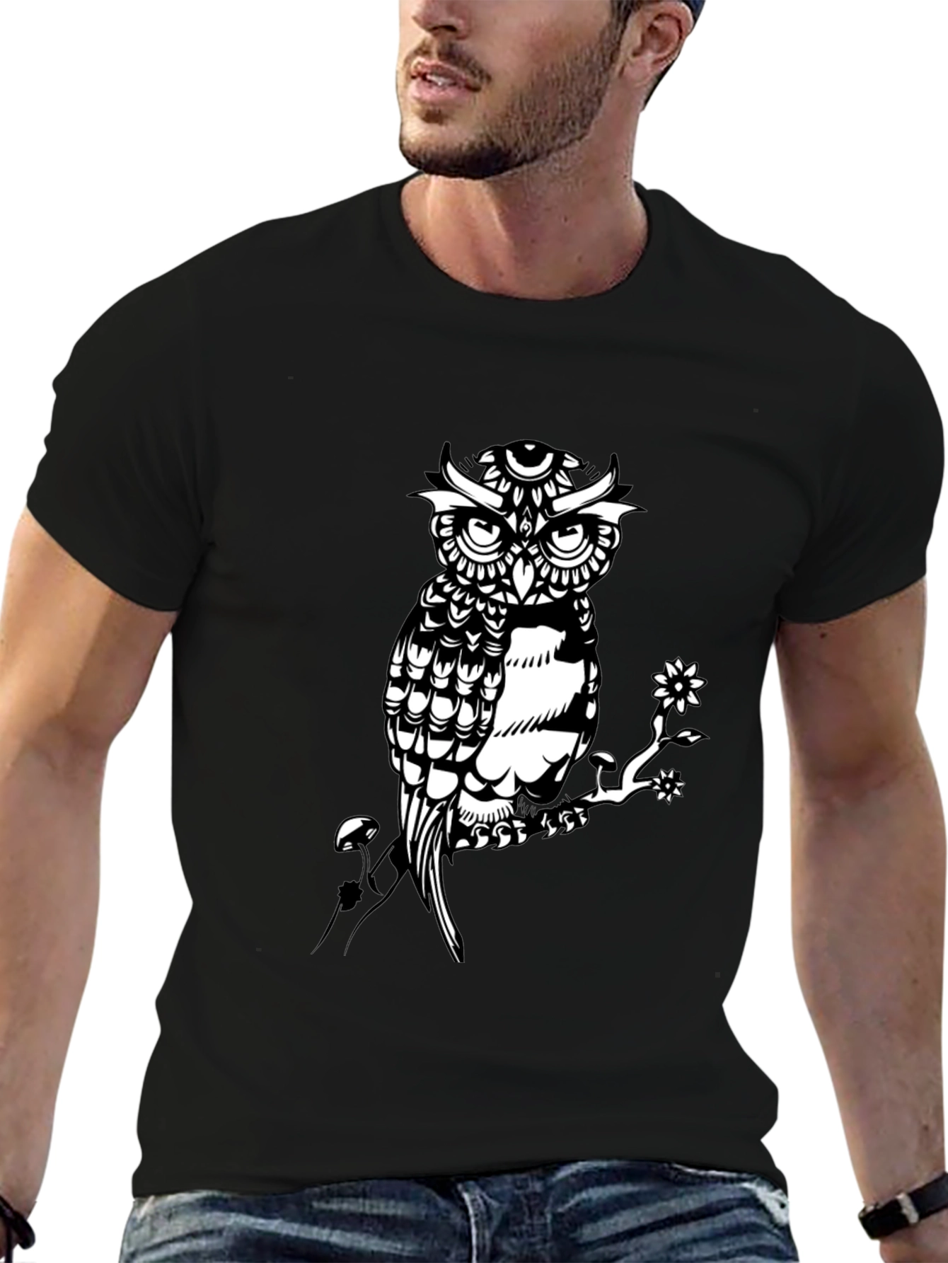 Owl Graphic Print Tee
