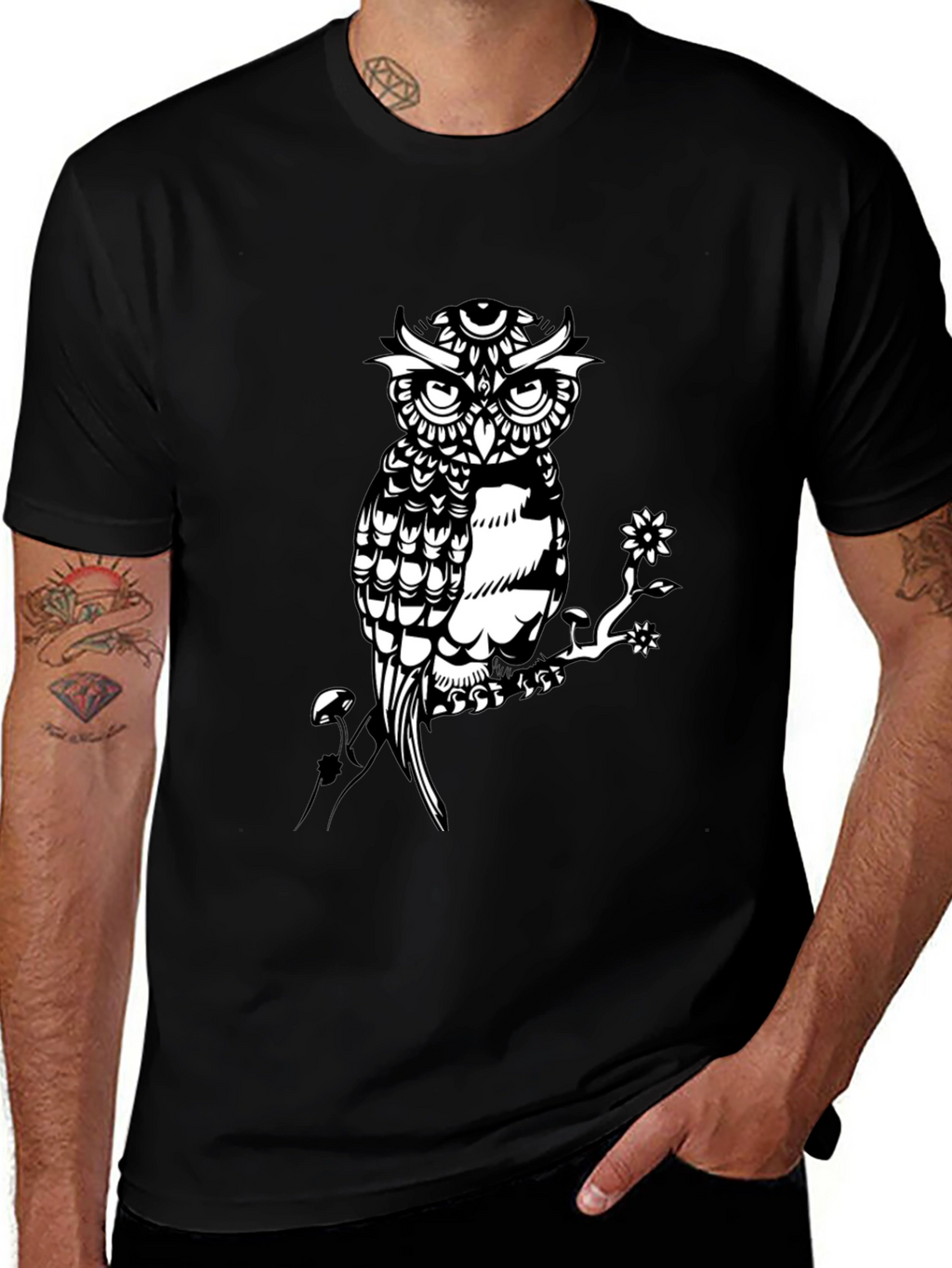 Owl Graphic Print Tee