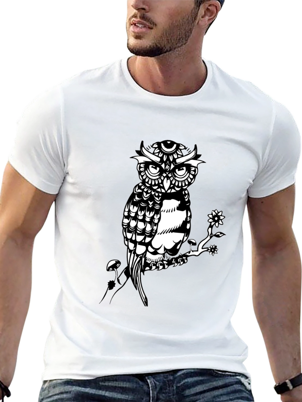 Owl Graphic Print Tee