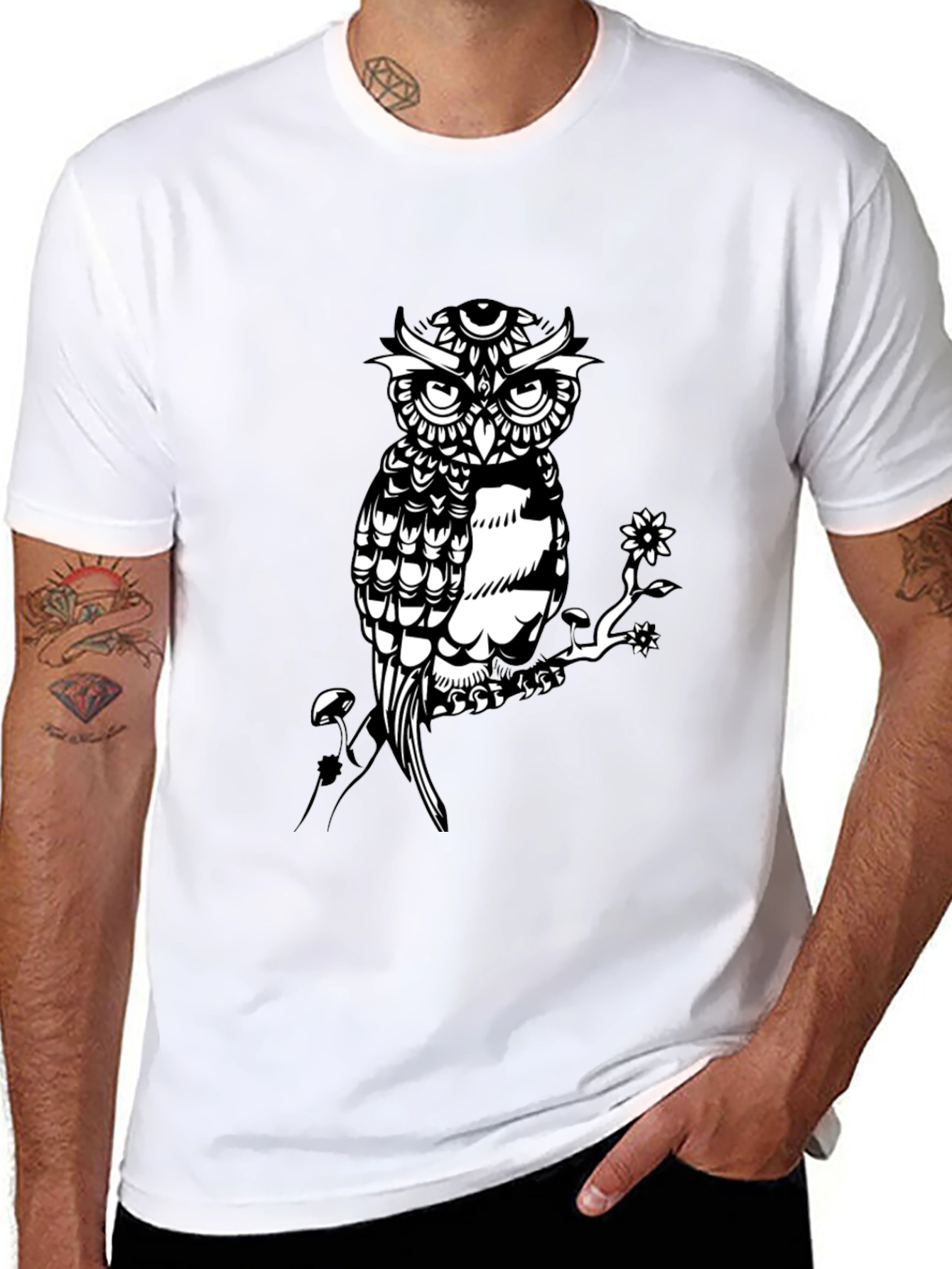 Owl Graphic Print Tee