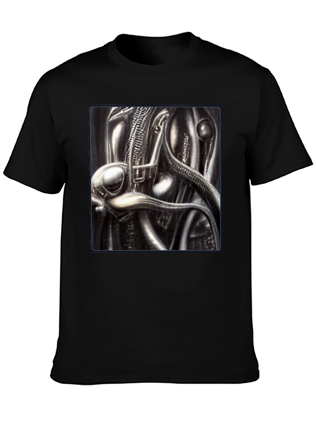 Sci-Fi Creature Graphic Black T-Shirt