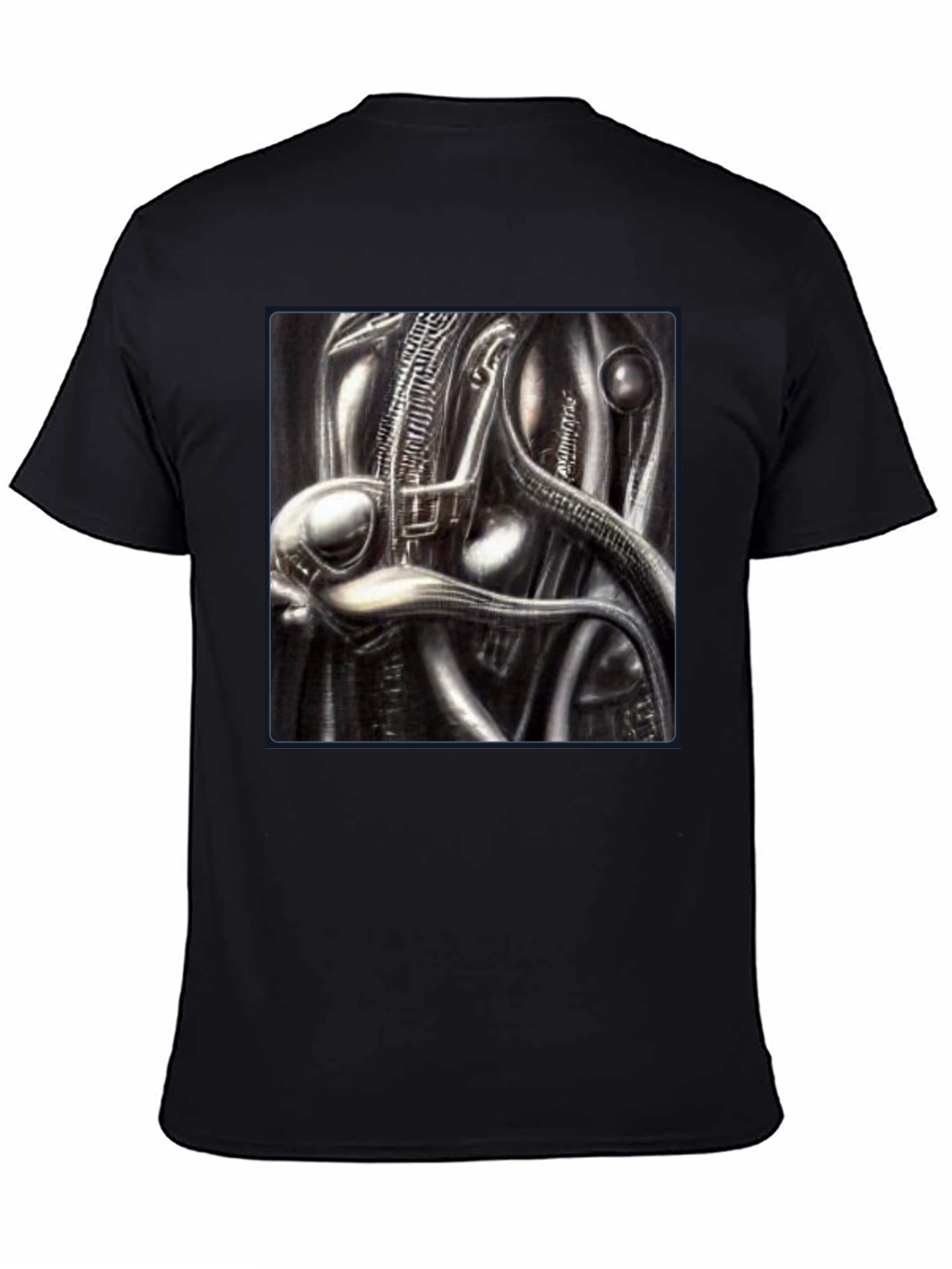 Sci-Fi Creature Graphic Black T-Shirt