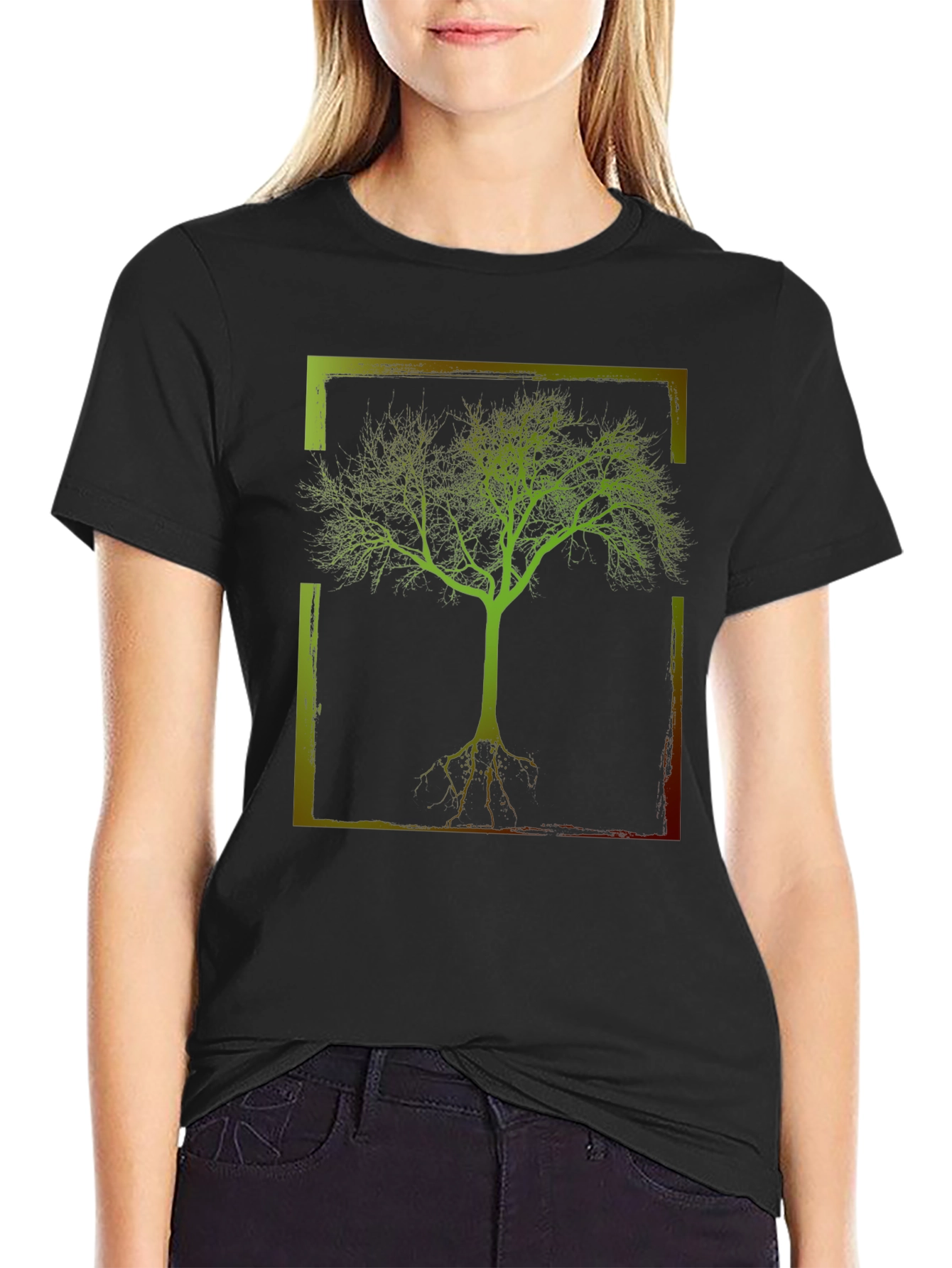 Abstract Tree Graphic Tee - Modern Nature Design