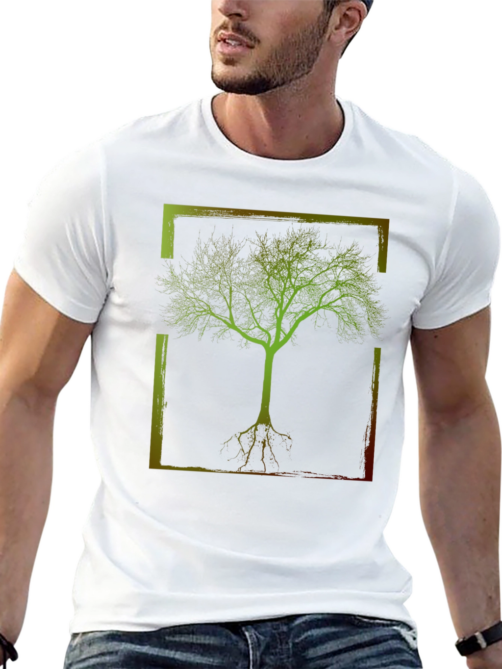 Abstract Tree Graphic Tee - Modern Nature Design