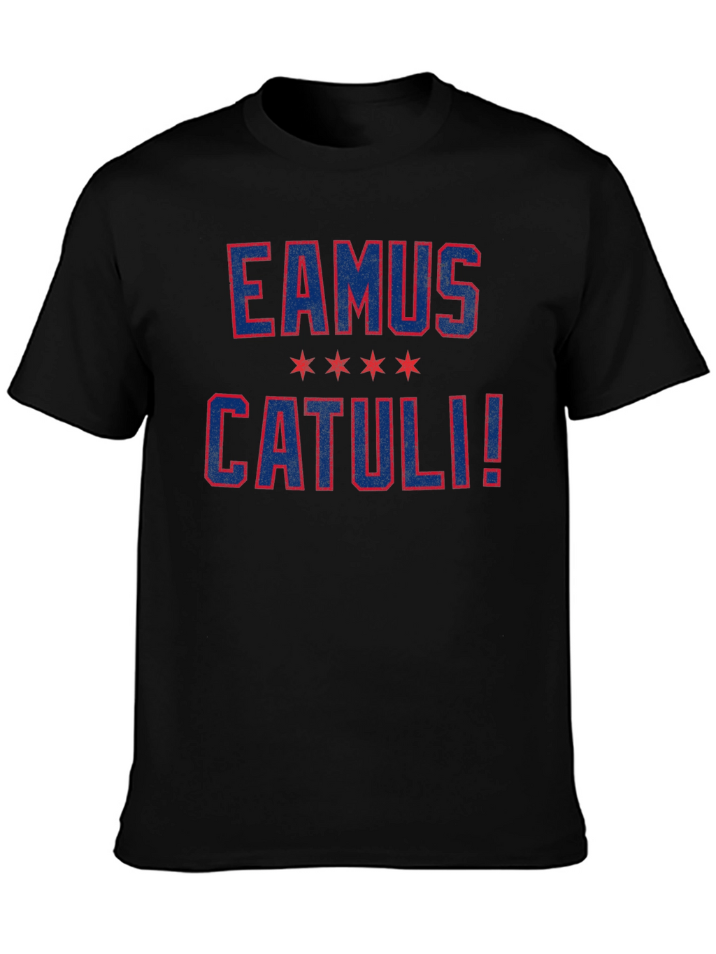 Eamus Catuli! Graphic Print Black T-Shirt