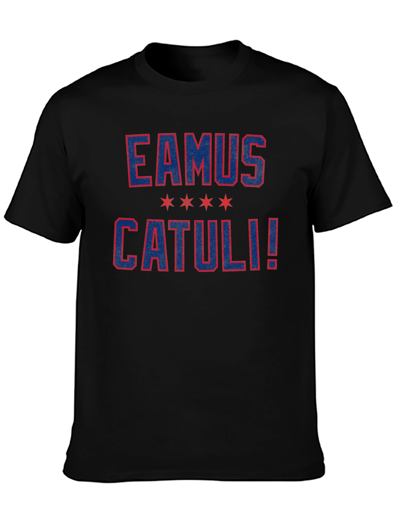Eamus Catuli! Graphic Print Black T-Shirt