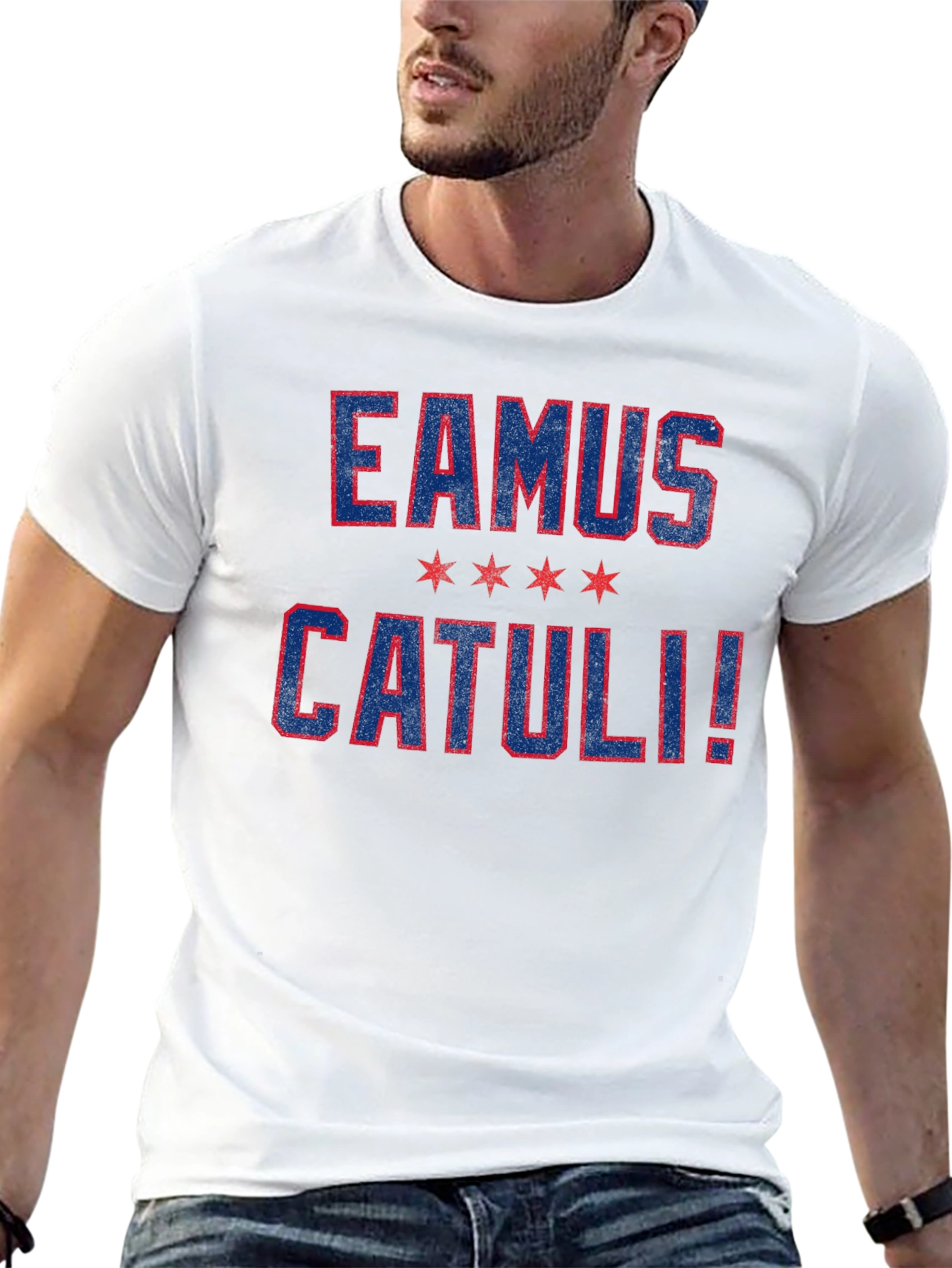 Eamus Catuli! Graphic Print Black T-Shirt