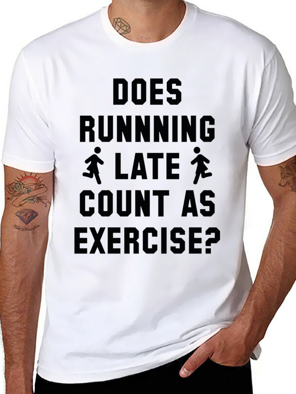 Funny Running Late Exercise T-Shirt