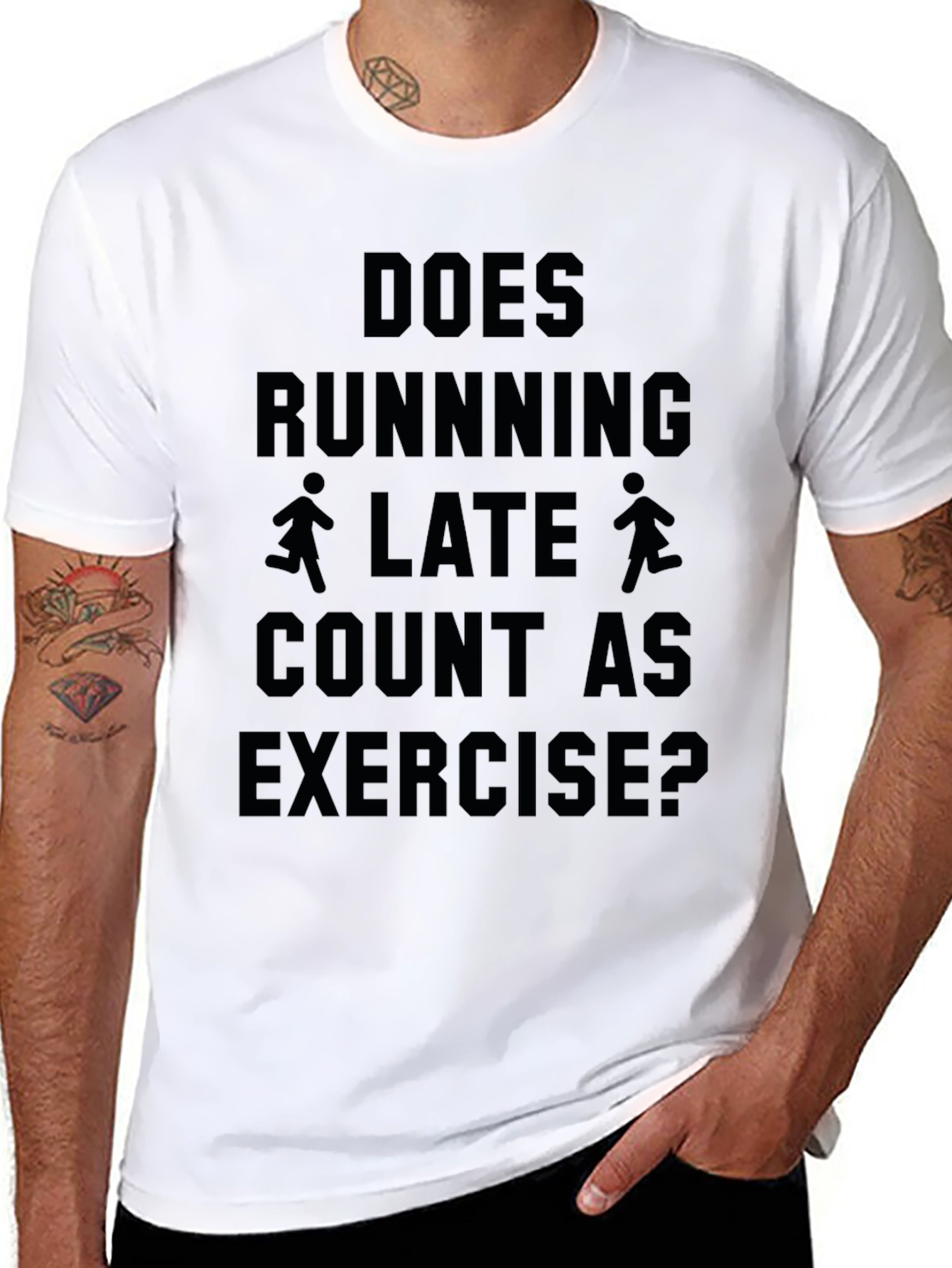 Funny Running Late Exercise T-Shirt